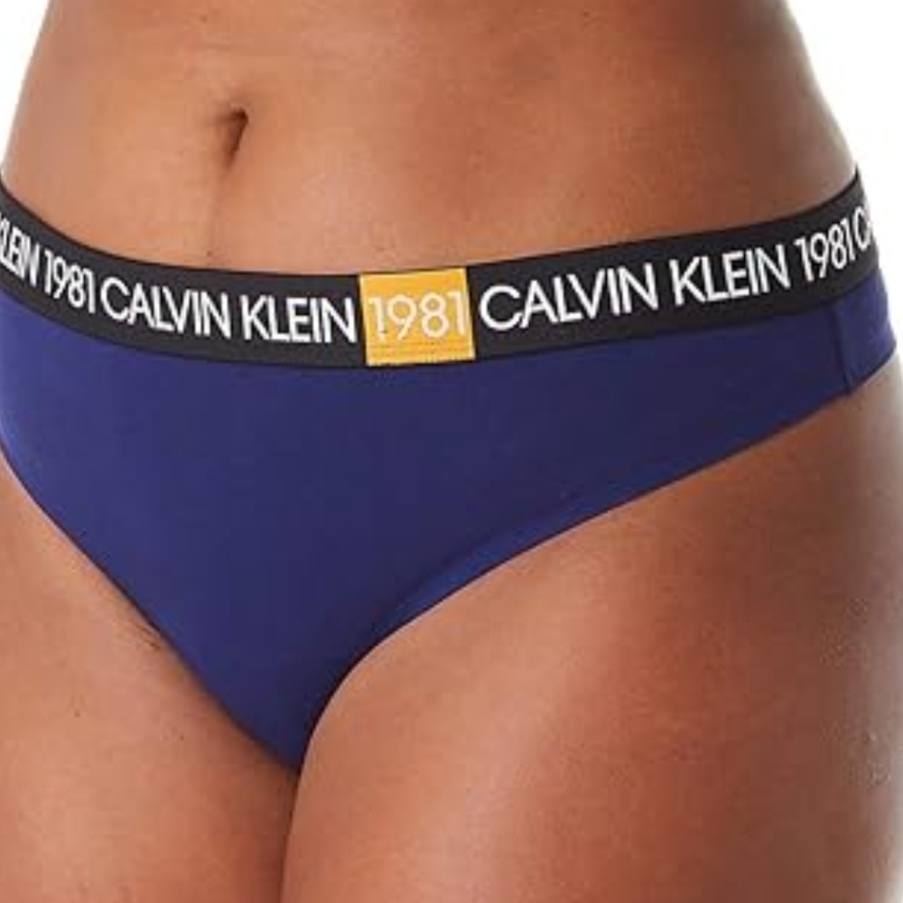 Calvin Klein Navy Briefs with Logo Waistband